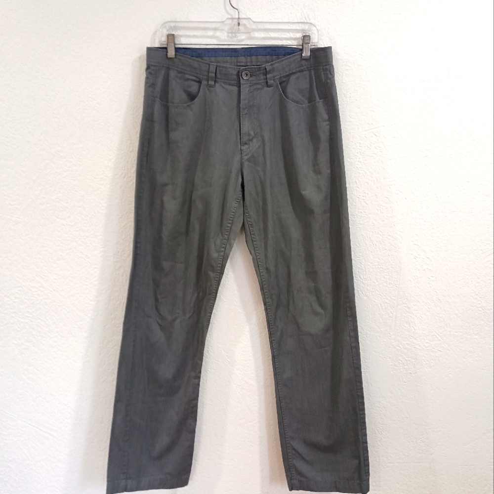 Calvin Klein Gray Cotton Straight Pants
